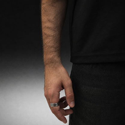 boxy-fit black polo