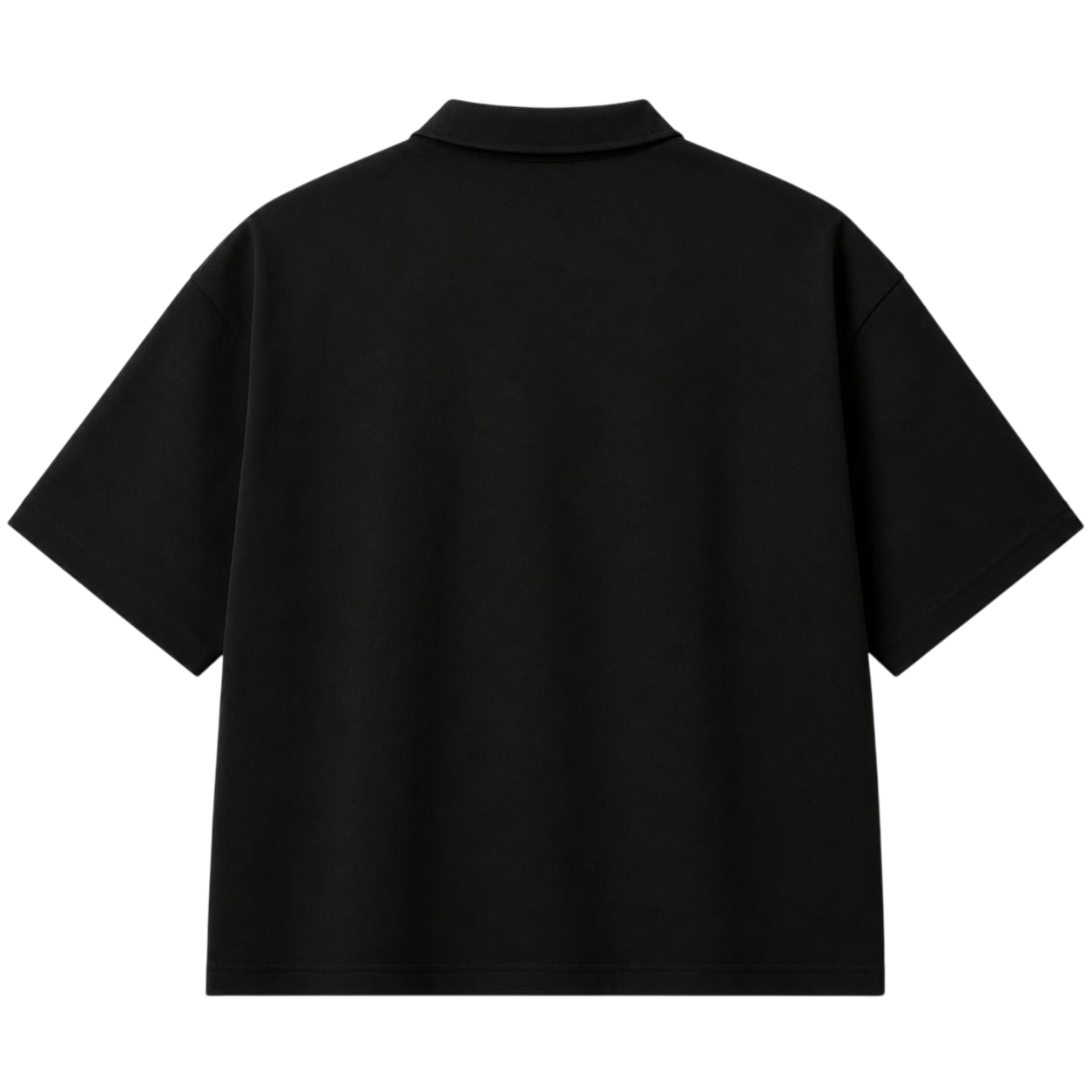 boxy-fit black polo